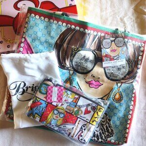 Brighton "Sparkle & Shine" Canvas Tote Bag & "Glam Girl" Pouch Bundle, NWT